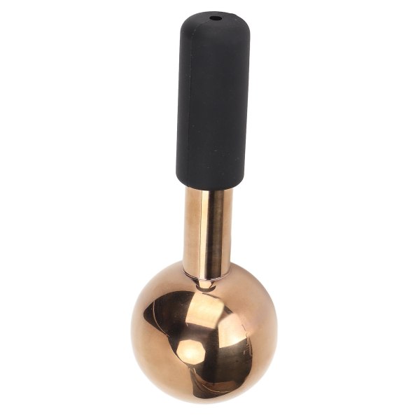 Ansigts-isglober i rosaguld, rustfrit stål, koldt isbold, reducerer rynker, anti-aging ansigtsmassagebold Black Handle