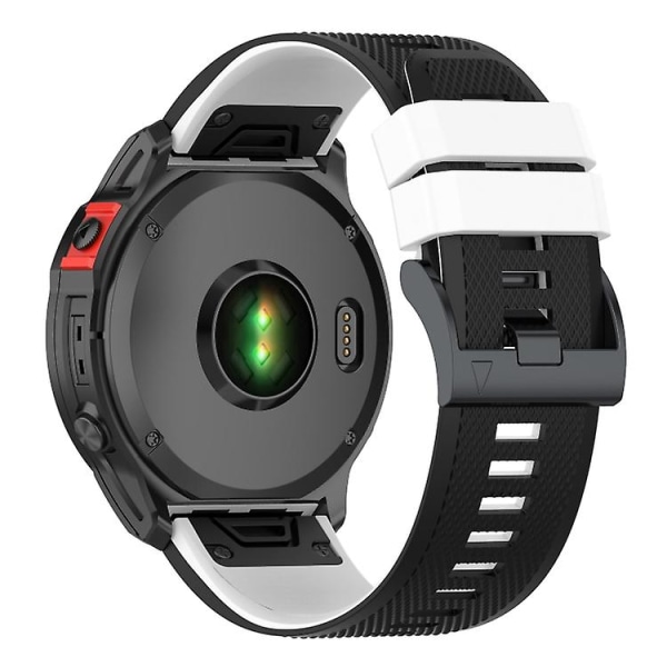 För Garmin Fenix ​​7x Tvåfärgad watch VQC Black White