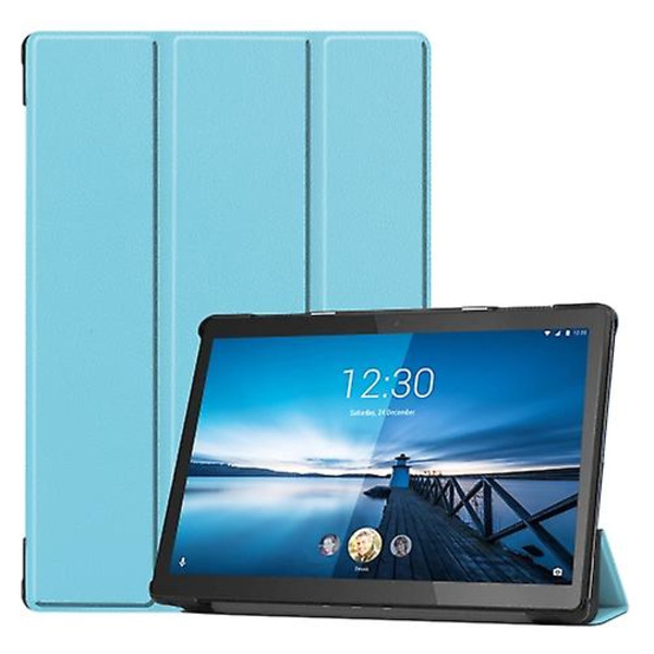 För Lenovo M10 Fhd Rel Tb-x605fc Custer Pattern Pure Color Horizontal Flip Case med treviktshållare/väcknings-/sömnfunktion Blue Sky