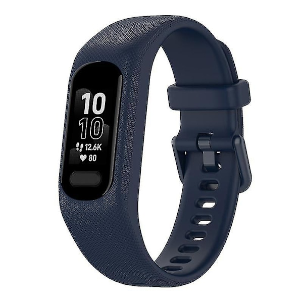 For GarminSmart 5 Slitestødig myk silikonklokkebånd med etui-beskytter håndleddsstropp Ocean blue, Navy Blue D GarminSmart 5