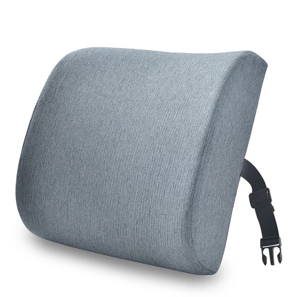Svankstödskudde, halkfri andningsbar memory foam (bomullslinne, mörkgrå)