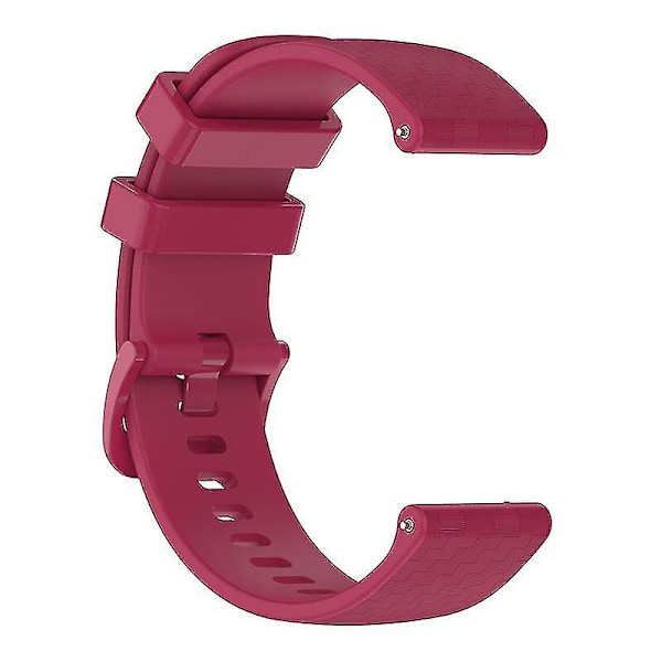 For Garmin Samsung Polar Huami Huawei 20mm Karbonfiber Silikonklokke Rem Stropp Erstatning Håndleddsrem Wine red, Wine Red H Other Smartwatch Model