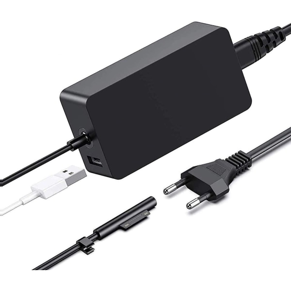Surface Pro Charger, 65w 15v 4a Surface Power Charger til Microsoft Surface Pro 8/pro 7 /pro 6 /pro 5/pro 4