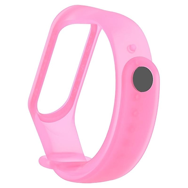 Gjennomsiktig silikon smartklokke stropp erstatningsarmbånd for Xiaomi Mi Band 3/4 Rosa D Xiaomi Mi Band 4