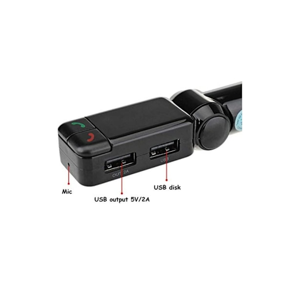 Trådløs Bluetooth V2.0 Stereo Bil Kit FM Transmitter Mp3 USB Disk Afspiller (Sort),