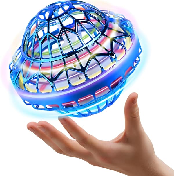 Flyvende ballleketøy - Ufo Smart Sensor Sveveball med LED-lys (blå)