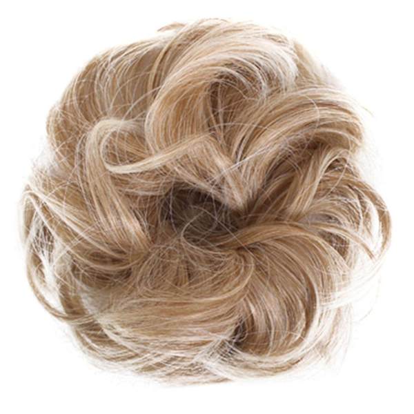 Helppo käyttää Tyylikkäät hiukset Scrunchies Luonnollisesti sotkuiset kiharat nutturit hiustenpidennys-niubi 23