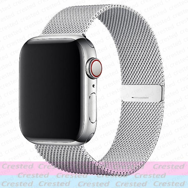 Milanese Loop Strap För Apple Watch Ultra Band 44mm 40mm 45mm 41mm 49mm 42mm 38mm 44 Mm Correa Armband Iwatch Series 3 6 Se 7 8 38mm 40mm 41mm silver