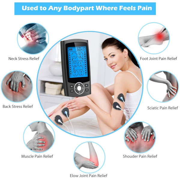 Ems Digital Tens Cervical Meridian Massager 24 Tilstande Sort