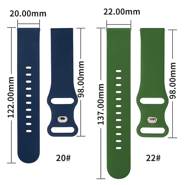 Huawei Watch GT 2 42mm -silikoniranneke Midnight Blue