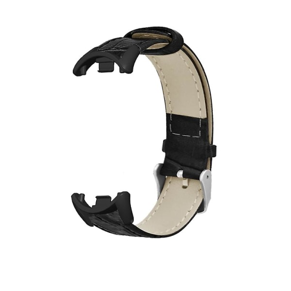 Andningsbar PU-rem för Mi 8/8 NFC Smartwatch med slitstark loop Moderiktigt armband Black Slub pattern