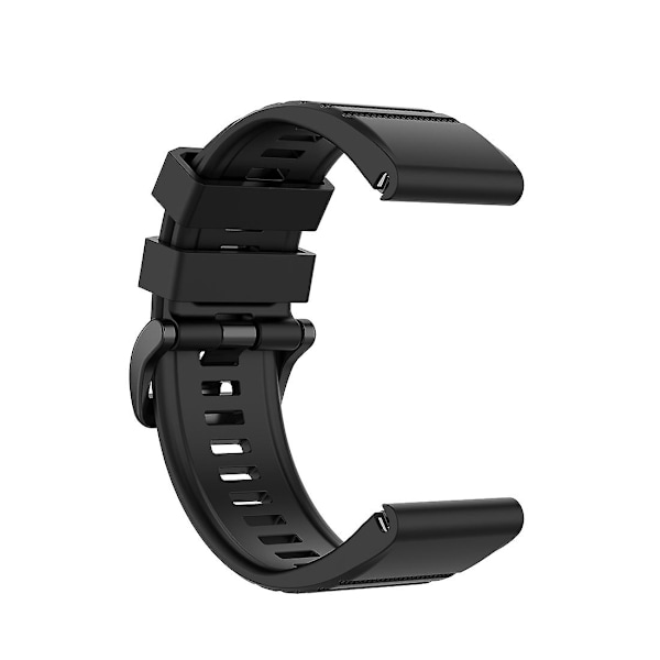 Officielt tekstur urrem til Garmin Fenix 6X 26mm med plastikknap Black