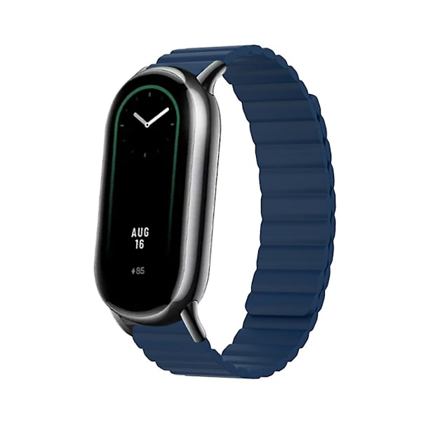 For-Xiaomi 8/8 NFC Smartwatch Magnetisk mjuk, justerbar rem Armbandsarmband Midnight blue