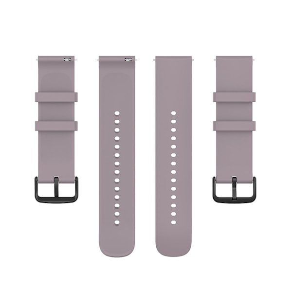 Samsung Galaxy Watch 5 Pro 45mm/Huami Amazfit Bip 3/3 Pro Silikonihihna 20mm Säädettävä Rannehihna Säätö Purple Black Buckle