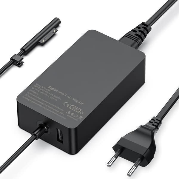 Oplader - 65W 15V 4A AC-adapter til Surface Pro 11, 10, 9, 8