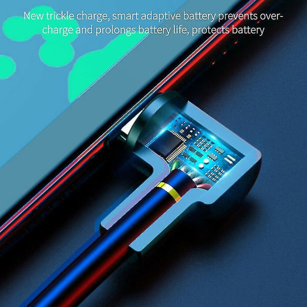 5a Charge Connect Line Usb3.1-kontakt till 90 graders vinkel Typ-c snabbladdningskabel för Samsung Mi Redmi Huawei Vivo