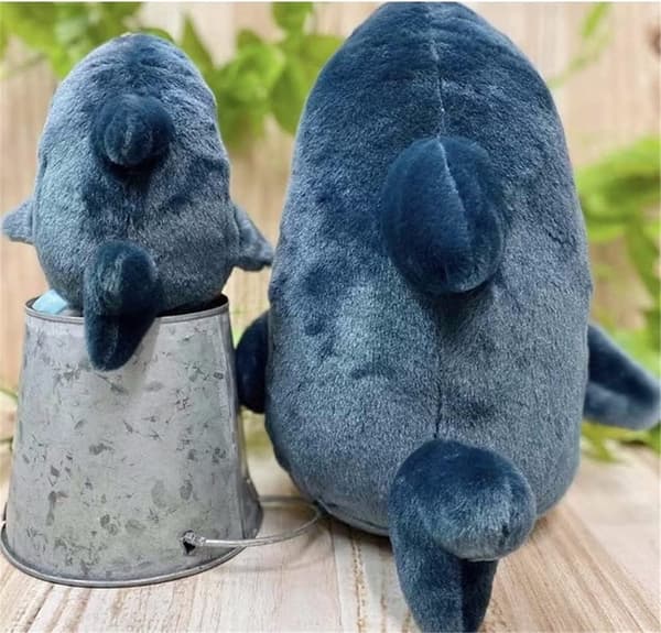 Söpö haikissa-pehmolelu - Kissa haipuvussa Blue Gray 40cm