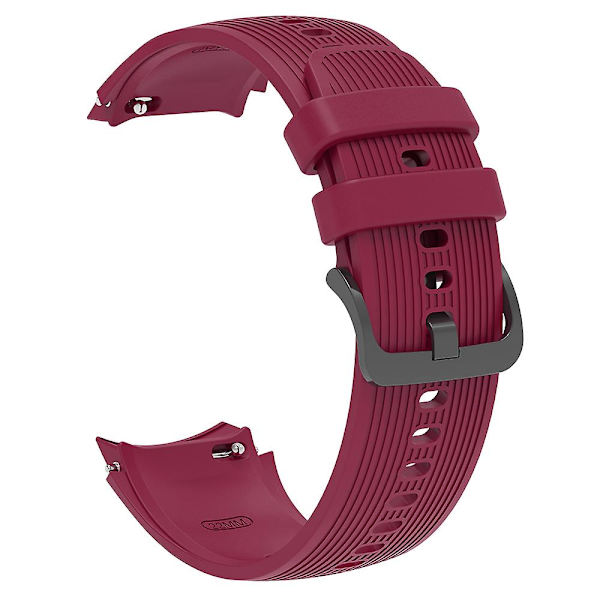 For Oppo Watch X udskiftning blød silikone rem justerbar urrem Wine Red