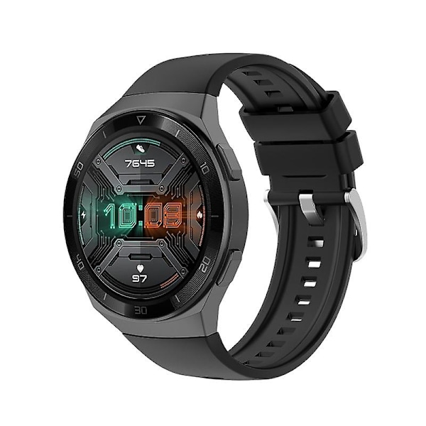 Høj kvalitet silikone urrem til Huawei Watch GT 2e Black A Huawei Watch GT 2e
