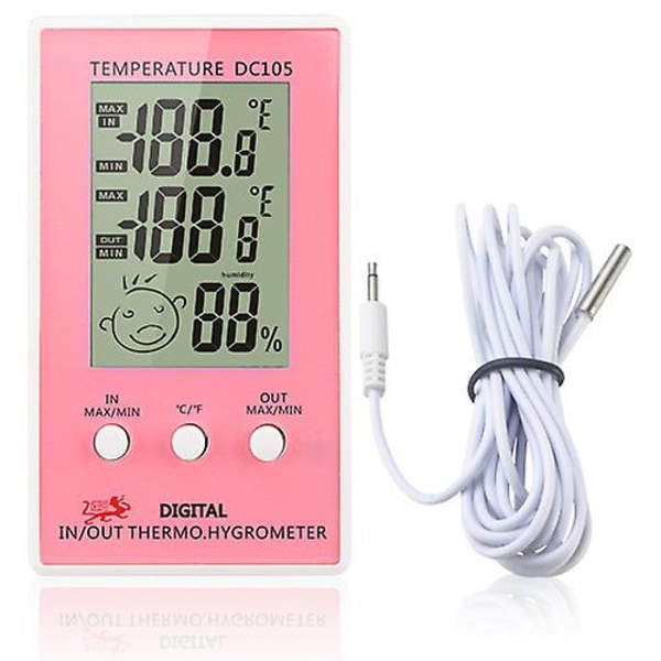 Indendørs digitalt hygrometrisk termometer, høj nøjagtighed temperatur- og luftfugtighedsmåler, temperatursensor og fugtighedsmåler