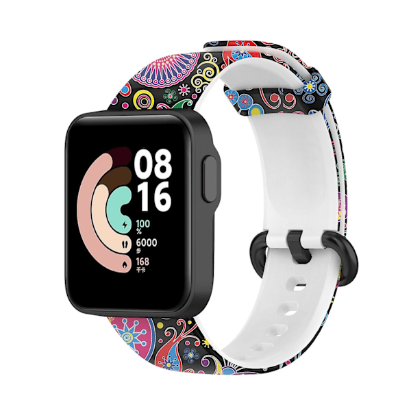 Mønstret silikon klokkearmbånd justerbar smartklokke stropp for Xiaomi Redmi Watch/Mi Watch Lite Multicolor C Other Xiaomi Models