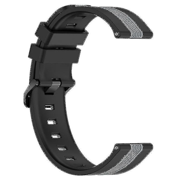 Sportband för Huawei Watch GT 3 SE/Watch GT, Dubbel 22mm klockarmband andningsbart mjukt silikonband Black Grey