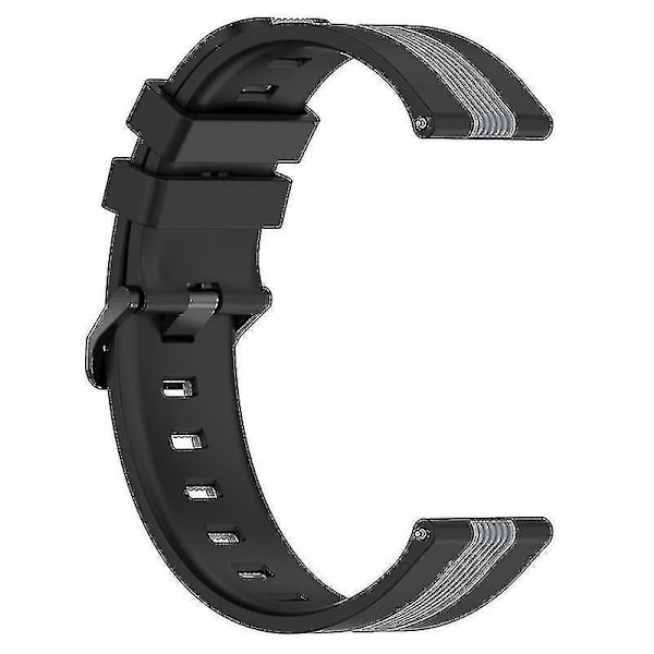 Sporttirannekkeet Huawei Watch GT 3 SE/Watch GT:lle, kaksois 22 mm:n ranneke, hengittävä pehmeä silikoniranneke Black Grey