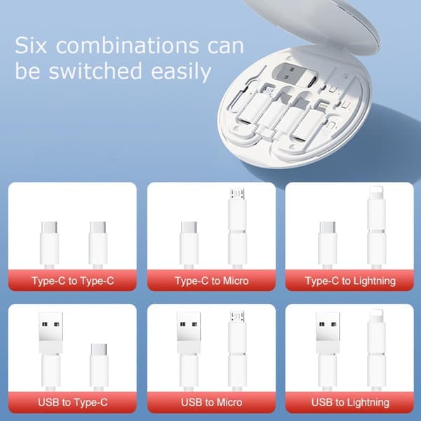 Sovitin - 9-in-1-kaapelilaturikotelo, USB C -sovitinsarja (musta)