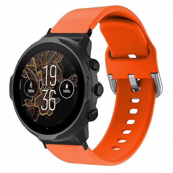 24mm justerbart silikonarmband för Suunto Spartan Sport Wrist Hr Baro / Suunto 7 Orange