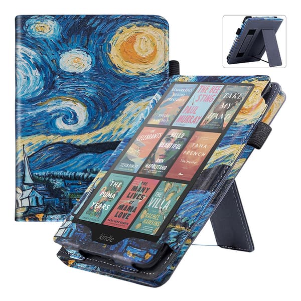 Etui - Til 12. generation Kindle Paperwhite, med automatisk dvale/vækning (Stjernehimmel)