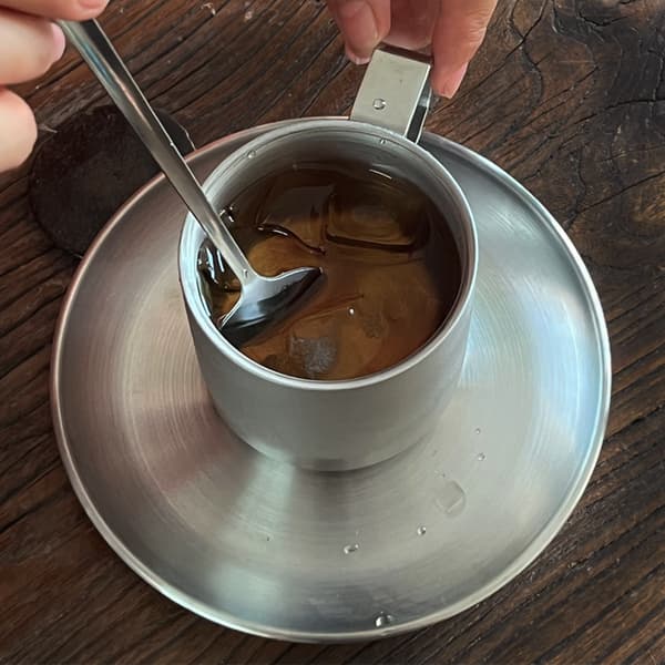 Kaffekop 3-delt sæt 304 rustfrit stål dobbeltlagsisoleret (primærfarve)