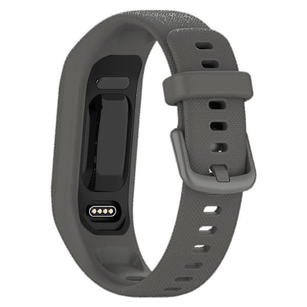 För Garmin Vivosmart 5 Anti-scratch Silikon Armband med Fodral Skydd Armband Grey, Grey F Garmin Vivosmart 5