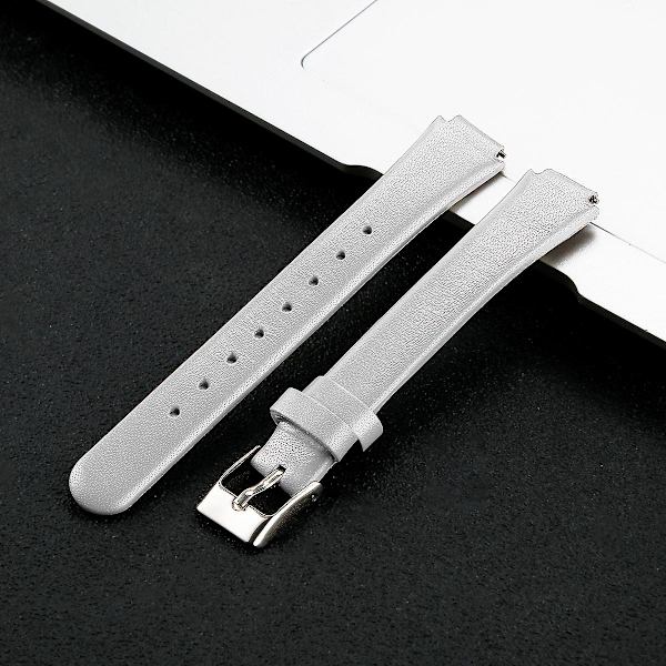 For Fitbit Inspire / Inspire HR Smart Watch Band Top-layer Cow Leather Wrist Strap, SIZE L-6.7-8.1 inches White