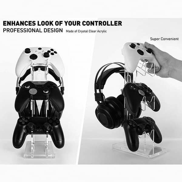 Controller Stand - 3-lags til PS5 PS4 (sort)