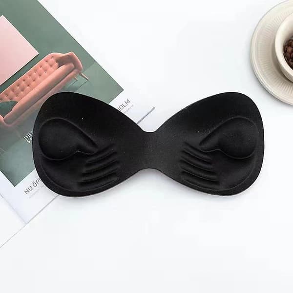 Kroppspassad baddräktsdyna för kvinnor, insert bröstbehåförstärkare Push Up Black