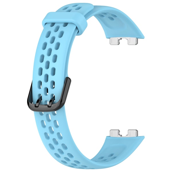 For Huawei Band 8 Pustende Silikon Smart Watch Rem, Komfortabel Bruk Håndleddsrem Baby Blue