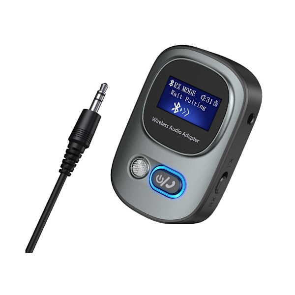 Bluetooth 5.3 Sender Mottaker Bluetooth Audio Adapter Støtte TF-kort Volumkontroll Navigasjon For PC TV Lyd