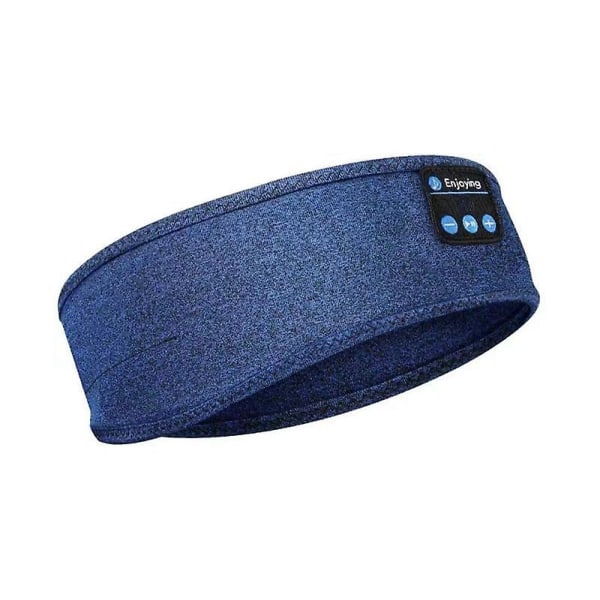 Trådlöst Bluetooth Pannband Sleeping Eye Mask Hörlurar Headset Musik Sport Blue