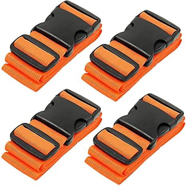 4-pack bagageremmar för resväskor Rem resebälten Tillbehör Orange