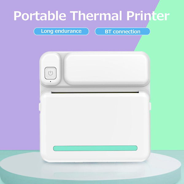 1 printer 1 opladningskabel 1 brugervejledning 5 ruller selvklæbende trykpapir 6 ruller termisk papir (1 rulle er blevet installeret i printeren) pink