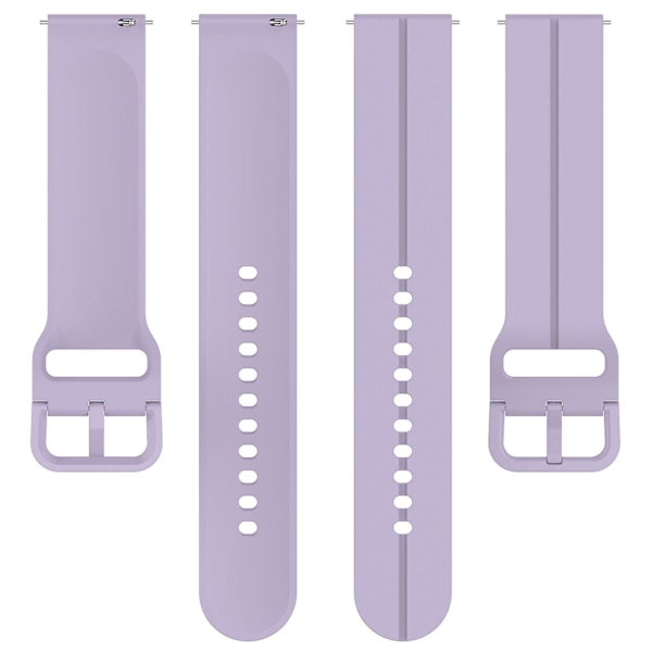 For Samsung Galaxy Watch 3 45mm/Huawei Watch GT3 SE Universal Watch Strap 22mm Silicone Adjustable Wrist Band Light Purple