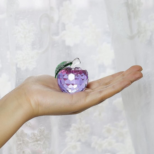 Krystal æble papirvægt kunst glas frugt samleobjekt figurer Gaver til Valentinsdag gaver Hjem bryllup