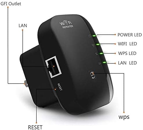 Wi-Fi-forsterker Repeater 300 Mbps (hvit)