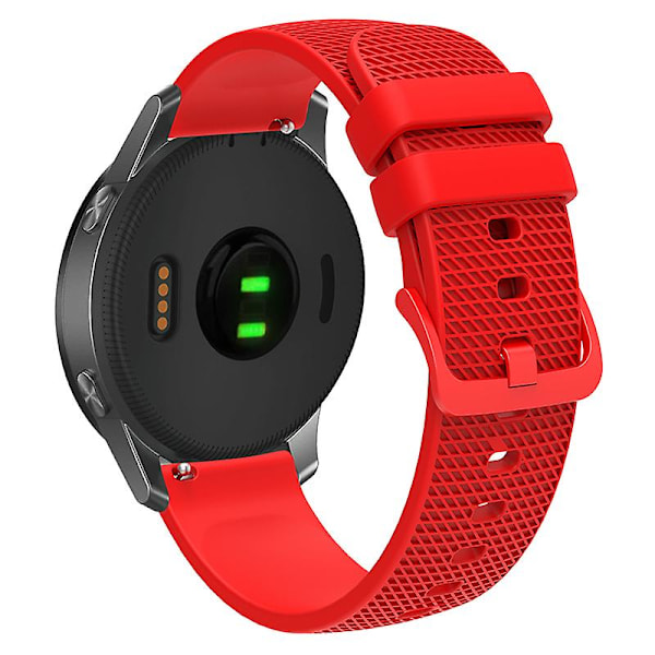 18mm Rutigt mönster Silikonklockarmband för Garmin Venu 3s / Forerunner 265s Red