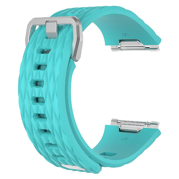 For Fitbit Ionic Dragon Scale Texture Silicone Watch Band with Buckle, Size:S(White) S Mint Green