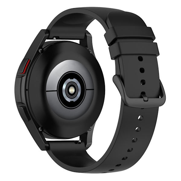Samsung Galaxy Watch 5 Pro 45mm/Huami Amazfit Bip 3/3 Pro Silikonihihna 20mm Säädettävä Rannehihna Säätö Black Black Buckle