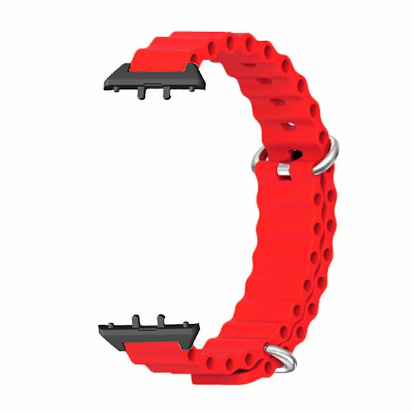 For Samsung Galaxy Fit3 erstatningsrem - Silikonsrem for klokke med fallbeskyttelse Red