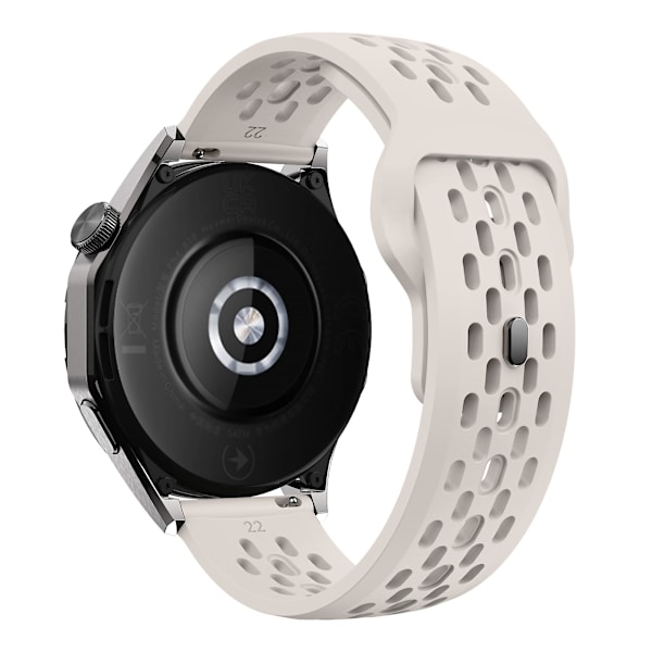 För Garmin vivoactive 5 / Venu 2 Plus Silikonklockarmband 20mm Hålig Justerbar Rem Starlight