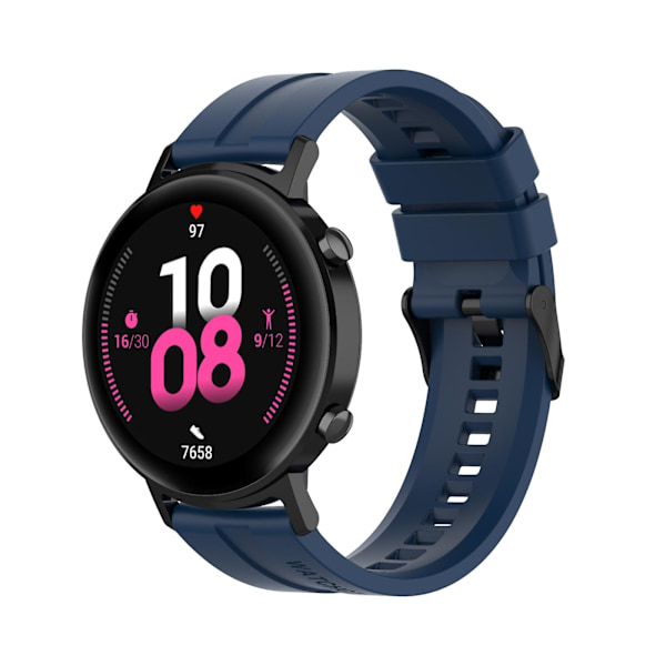 Huawei Watch GT 2 42mm:n ranneke mustalla soljella Dark Blue