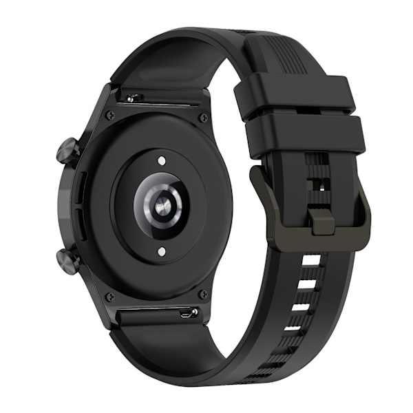 Honor Watch GS 4:lle pehmeä silikonihihna 22 mm:n vaihtokelpoinen ranneke Black